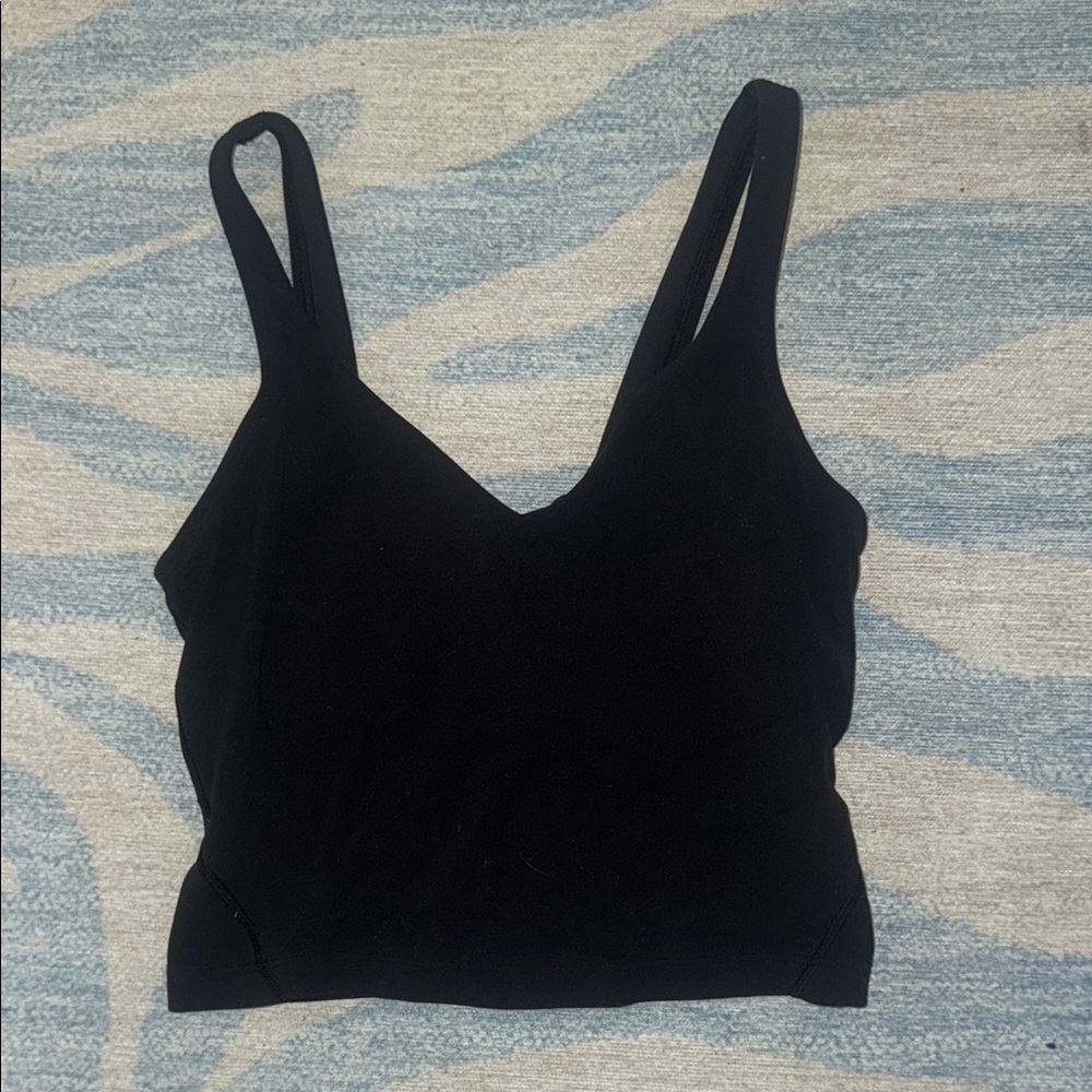 Lululemon Athletica Black Fitted Sleeveless Tank Top